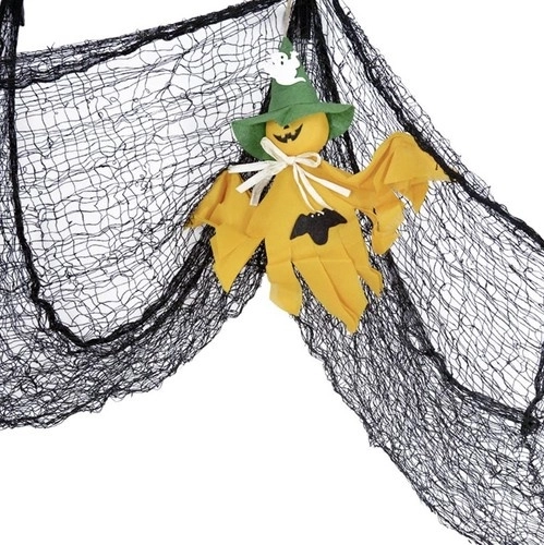 Halloweendecoratie spinnenweb 198 x 76 cm