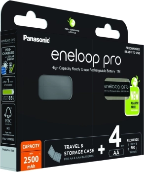 Eneloop PRO-accu AA 2500 mAh 4 stuks met doosje