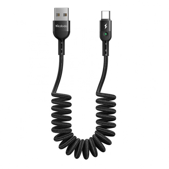 Spiraalkabel USB naar USB-C Mcdodo Omega CA-6420 1,8 m (zwart)