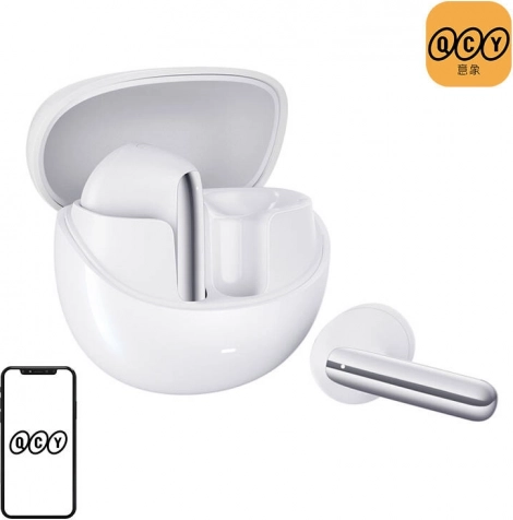 Écouteurs sans fil TWS QCY AilyBuds Pro HT10 avec ANC, blanc