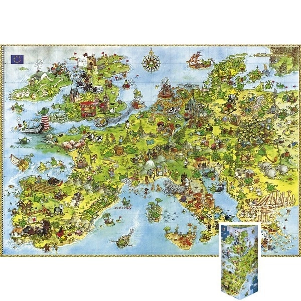 Puzzle Dragons - Map of Europe, 4000 pieces