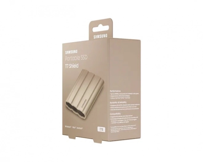 Disque SSD externe Samsung T7 Shield 1TB USB 3.2, beige