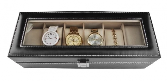 Watch And Jewelry Organizer With 6 Compartments