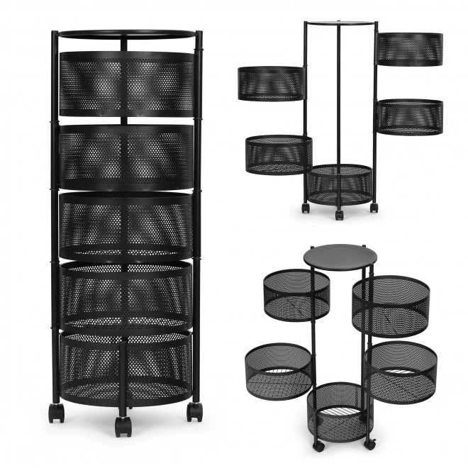 Keuken plank organizer met draaibare planken, 5 niveaus, metaal, ModernHome