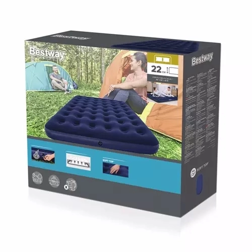 Zweier-Luftmatratze Velours Bestway