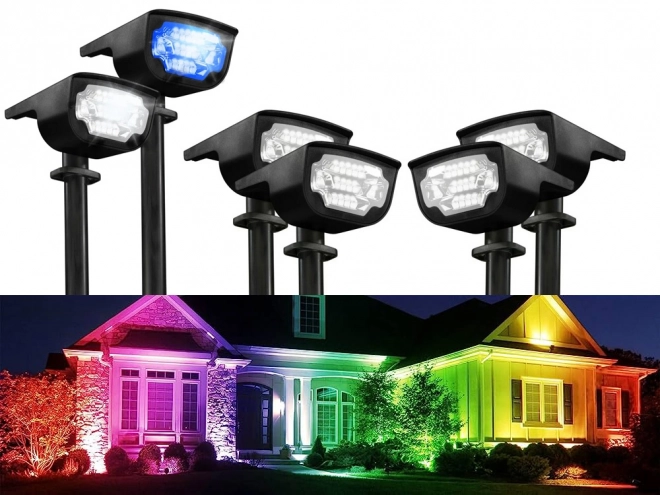 Solar-Gartenlampe LED Farbenspiel Wasserdicht