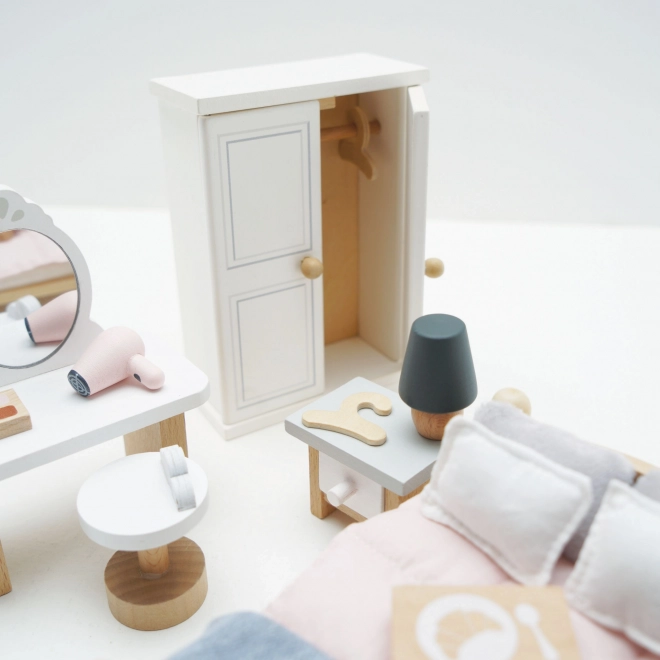Meubelset voor slaapkamer voor poppenhuis