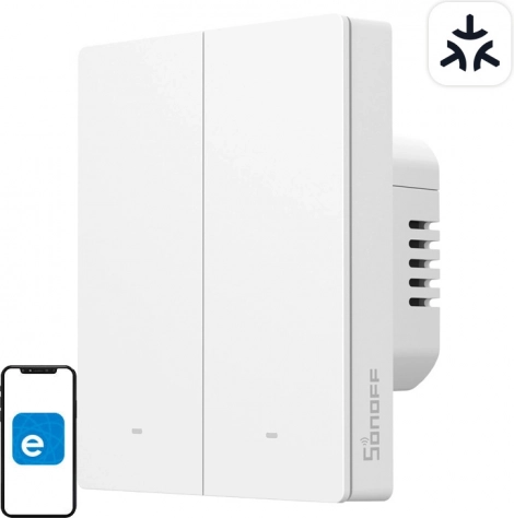 sonoff m5 matter interrupteur mural intelligent 2 canaux pour cadre