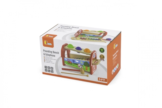 Wooden Hammer Toy and Xylophone