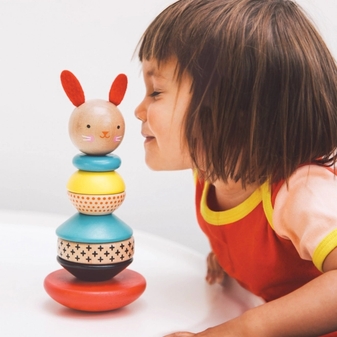 Tour empilable en bois lapin