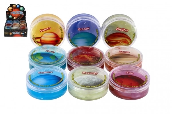 Slijm - materie van planeten zonnestelsel 7cm mix kleuren