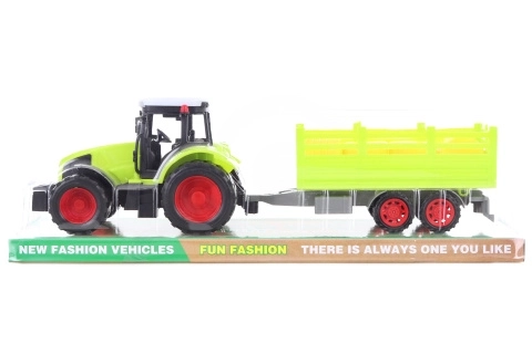 Plastic tractor met balenvrachtwagen