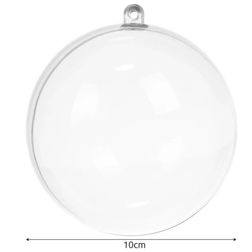 Durchsichtige Acryl-Weihnachtskugeln im Set - 10 cm (5 Stück)