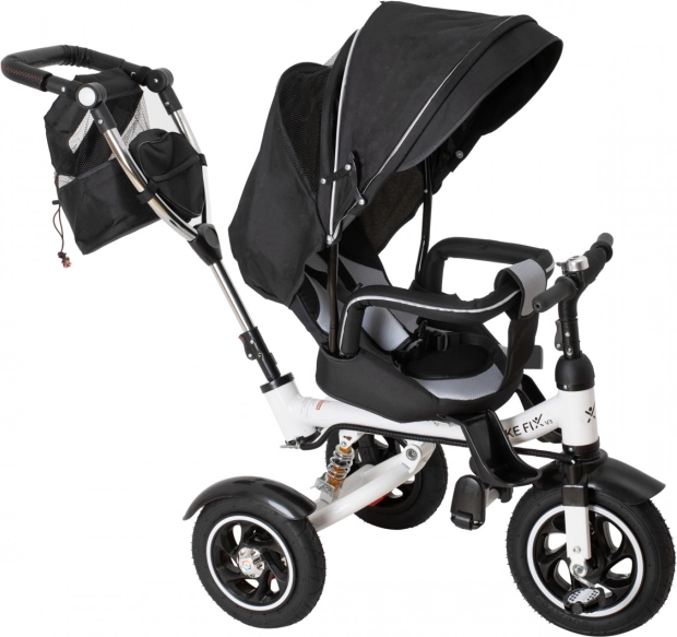 Dreirad Trike Fix V3 3-in-1 mit 360° drehbarem Sitz und Freilauf – schwarz