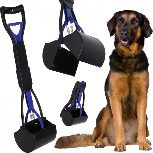 Poepschep voor honden, opvouwbaar – blauw