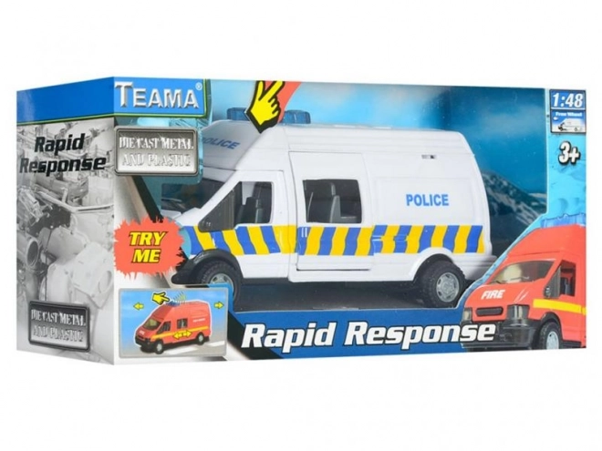 Metalen auto Rapid 1:48 met geluid