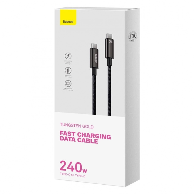 Baseus Tungsten Gold High-Speed USB-C to USB-C Cable