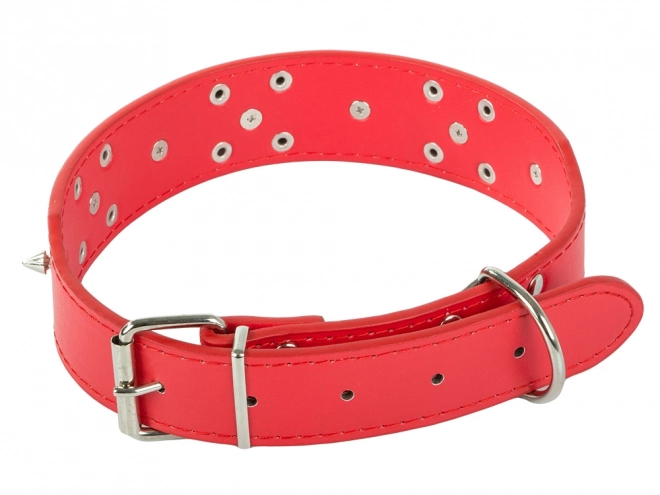 Verstelbare halsband voor honden met studs van ecologisch leer