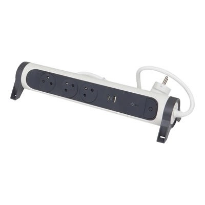 Verlengsnoer met overspanningsbeveiliging en USB A/C, 1,5 m