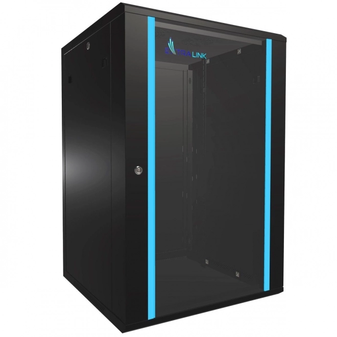 Black Wall-Mounted Rack Cabinet 18U 600x600mm