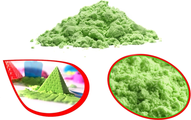 Sable magique cinétique pour enfants 1 kg – Vert