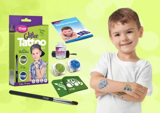 TyToo glittertattoo vervoermiddelen