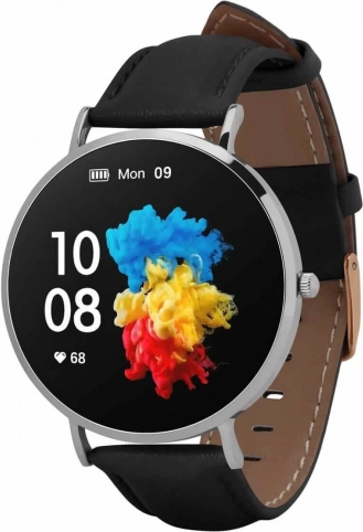 GARETT Verona dames smartwatch zilver‑zwart met AMOLED
