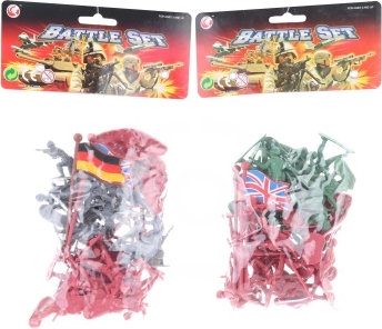 Plastiksoldaten im Beutel – zwei farbige Sets