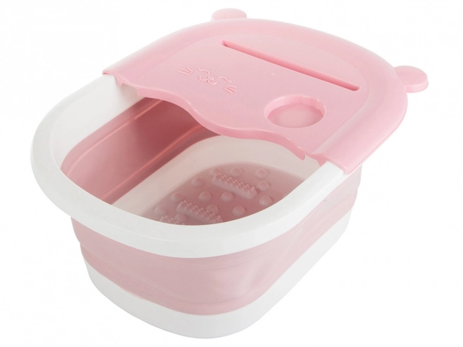Bain de pieds pliable avec picots pour massage