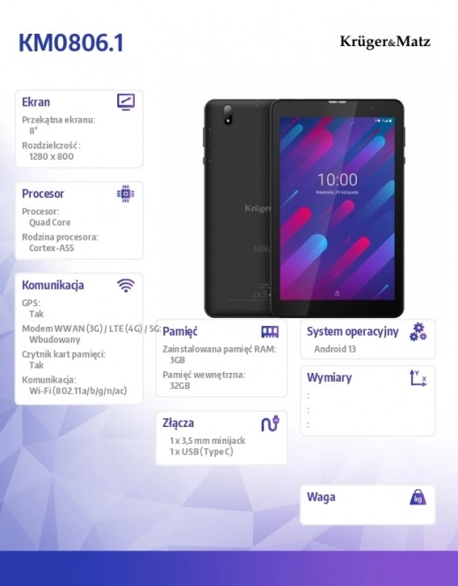 Tablette Kruger&Matz EAGLE 806