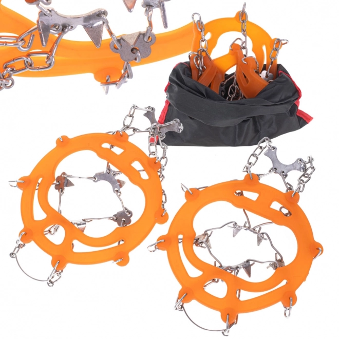 Crampons de chaussures couleur orange – taille 39-45, étui pratique