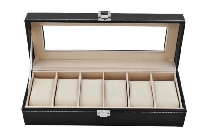 Watch And Jewelry Organizer With 6 Compartments