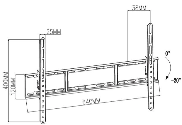 Wall mount for TV up to 80 inches