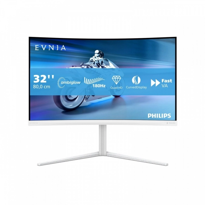Gebogen monitor 31,5 inch met VA-paneel en Ambiglow