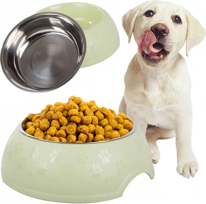 Große Metallschüssel für Hunde- und Katzenfutter 1200 ml