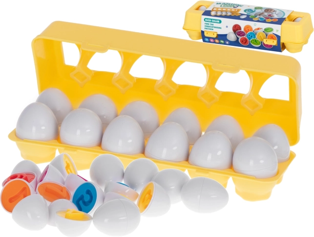 Puzzle éducatif œufs avec chiffres et formes 12 pcs
