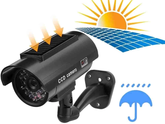 Realistic Outdoor Dummy Camera with Flashing LED
