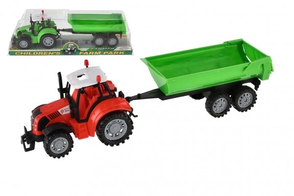 Tractor met aanhanger voor kinderen