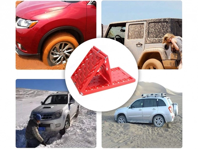 Foldable Anti-Slip Rescue Tracks for Camper