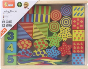 VIGA wooden lacing set for children