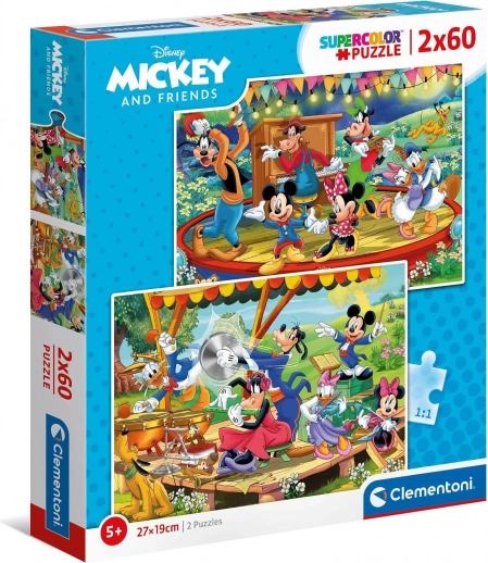 Puzzle 2x60 pieces - Mickey and Friends