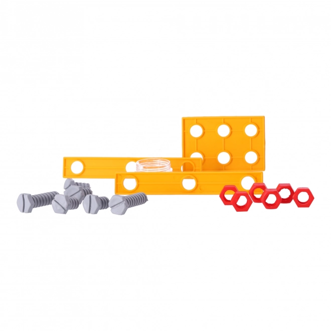 Set voor kleine klusser met helm en gereedschap