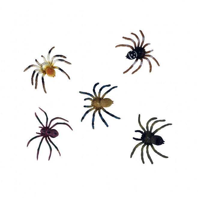 Decoratieve plastic spinnen set van 5 stuks