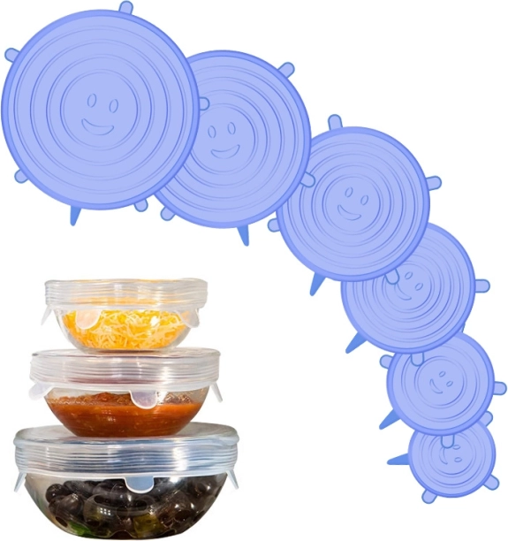 Stretchable Silicone Food Lids – Set of 6 – Set