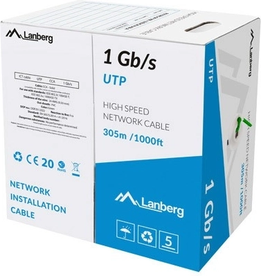 LAN cable UTP CCA 305 m green
