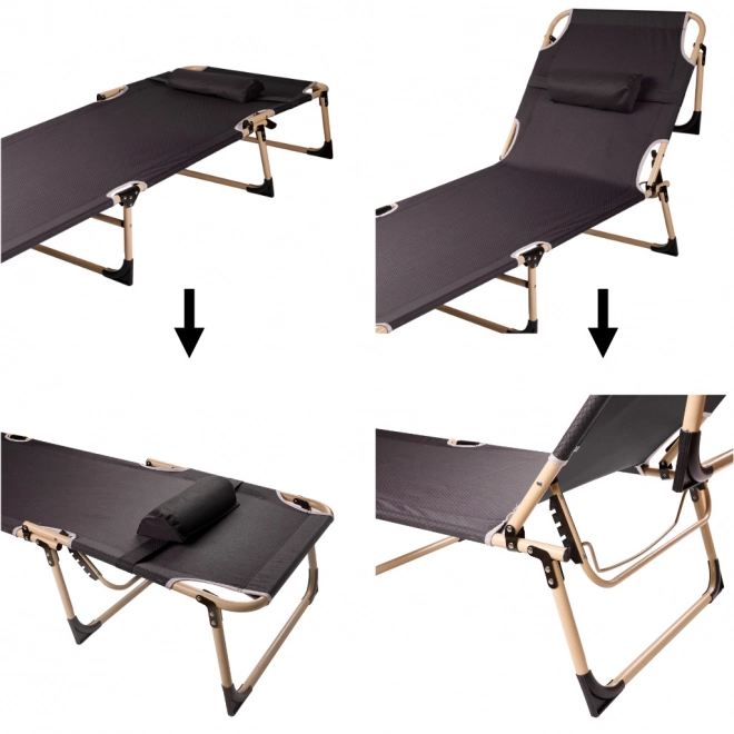 Faltbares graues Campingbett