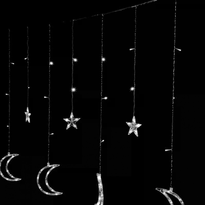 Decoratieve LED-lichten in de vorm van de maan en sterren