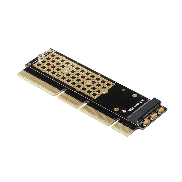 PCEM2-1U interne adapter PCIe x16/x8/x4, slot M.2 NVMe M-sleutel, 1U