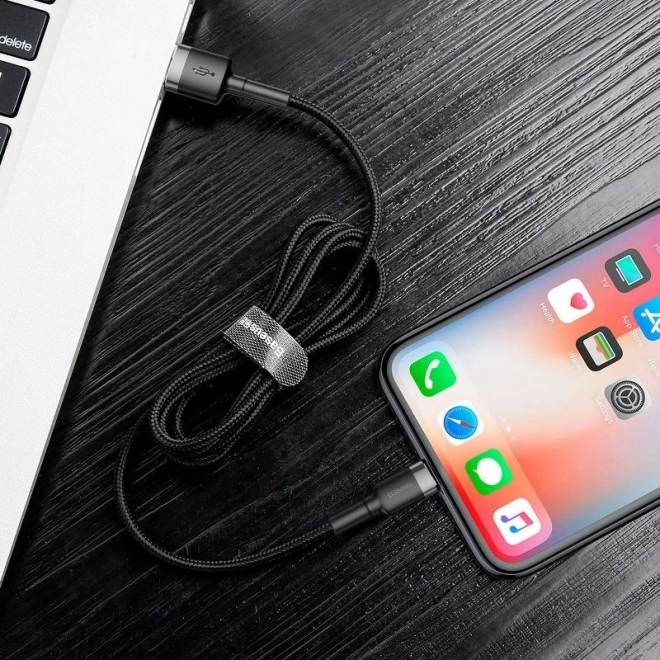 Baseus Cafule USB Lightning Kabel 2A 3m (Zwart Grijs)