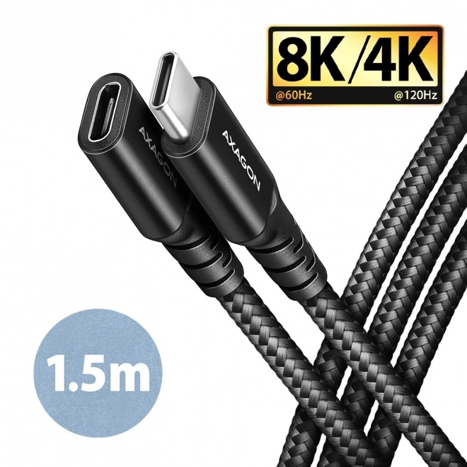 BUCM32-CF15AB Gen2 USB-C - USB-C-verlengkabel 1,5 m, 5A, 20Gb/s, PD 240W, gevlochten